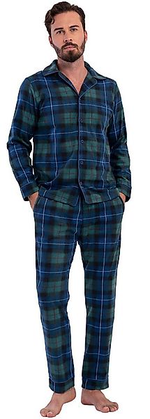 Vienetta Schlafanzug Herren Fleece Pyjama (2 tlg) Modisches Design günstig online kaufen