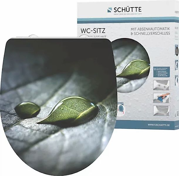 Schütte WC-Sitz "Raindrop", Duroplast, mit Absenkautomatik und Schnellversc günstig online kaufen