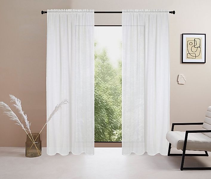 LeGer Home by Lena Gercke Gardine Marusha (1 St), Stangendurchzug, halbtran günstig online kaufen