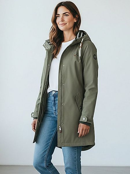 Dry Fashion Regenjacke Kiel Damen Regenmantel Kiel mit verstellbarer Kapuze günstig online kaufen