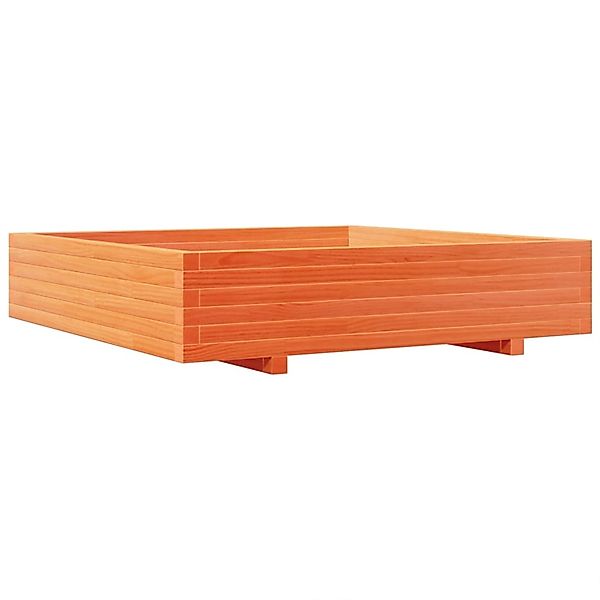 vidaXL Pflanzkübel Wachsbraun 110x110x26,5 cm Massivholz Kiefer 847325 günstig online kaufen