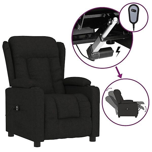 vidaXL Relaxsessel Elektrisch Schwarz Stoff 3098779 günstig online kaufen