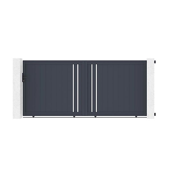 Casanoov Schiebetor Aus Aluminium 3 5M Giona H 160Cm Grau günstig online kaufen