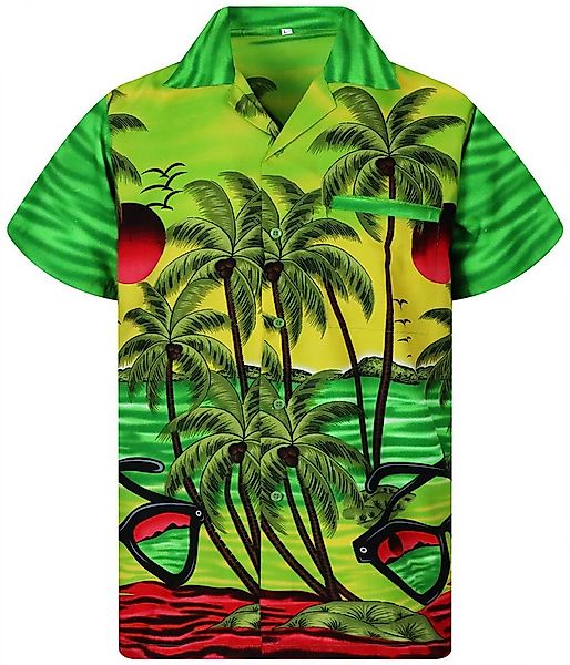 King Kameha Hawaiihemd Sunglasses Funky Hawaii-Hemd Kurzarm Front-Tasche St günstig online kaufen