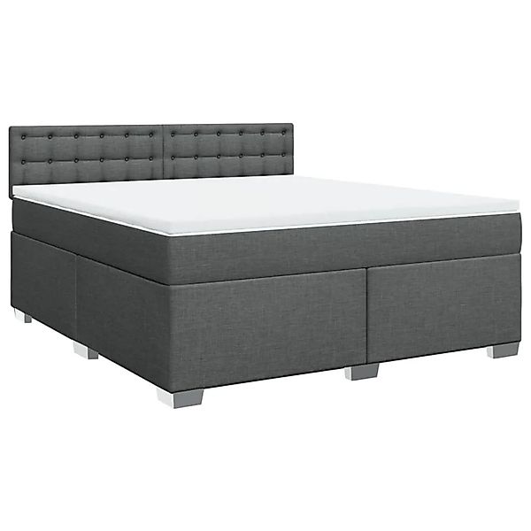 vidaXL Boxspringbett mit Matratze Dunkelgrau 180x200 cm Stoff 3288282 günstig online kaufen