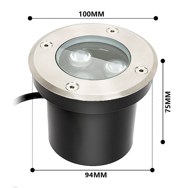 Clanmacy LED Einbaustrahler 3W LED Bodenleuchte günstig online kaufen