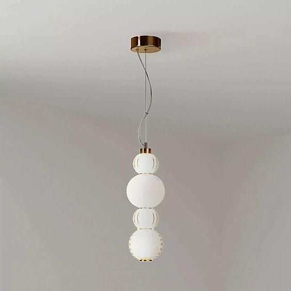 Maytoni LED-Hängeleuchte Collar, gold Glas Ø 14,7 cm 3.000 K günstig online kaufen