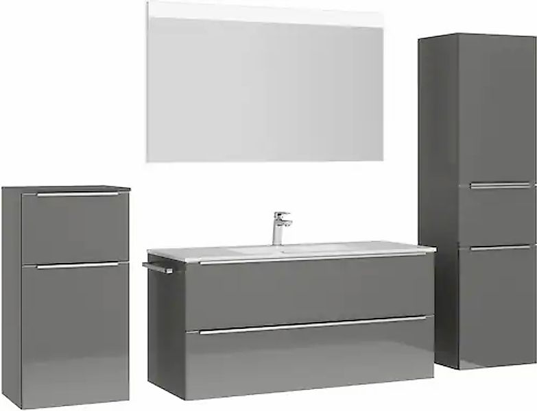 nobilia® Badmöbel-Set »Levere« vormontiert, mit Soft-Close, 4 Stk. tlg. günstig online kaufen