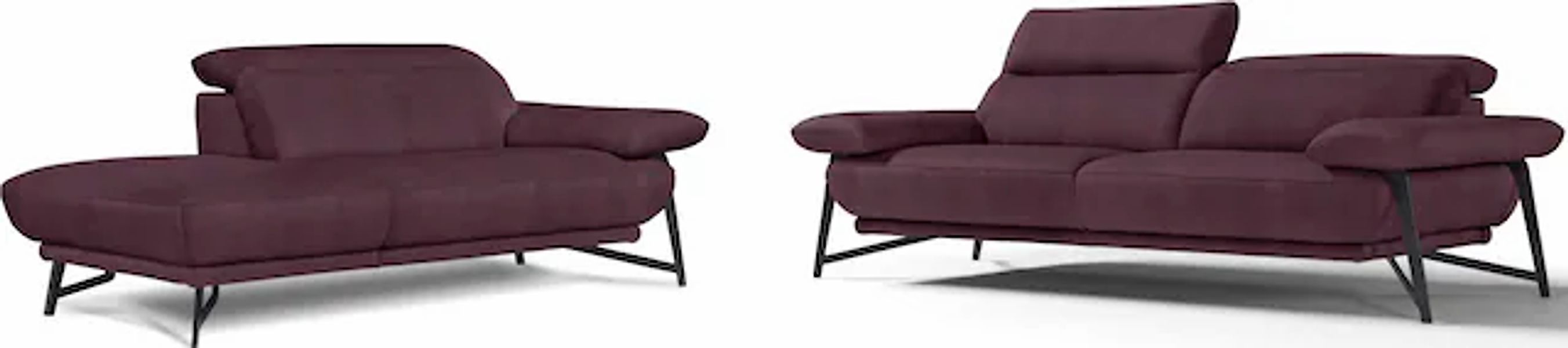 Egoitaliano Sofa »Anais, Design mit hohem Sitzkomfort, Fußfarbe schattengra günstig online kaufen