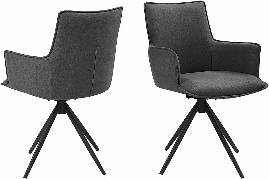 OTTO home Drehstuhl "Amoreve" (Set) 2 Stk.Strukturstoff, Metallgestell, 360 günstig online kaufen