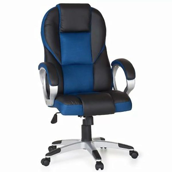 FineBuy Bürostuhl 53 x 50 cm Sitzfläche Bezung aus Kunstleder blau günstig online kaufen