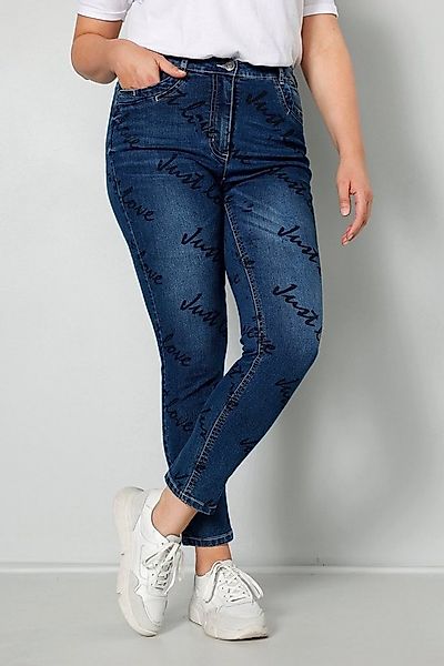 MIAMODA Regular-fit-Jeans 7/8-Jeans Slim Fit Alloverprint 5-Pocket günstig online kaufen