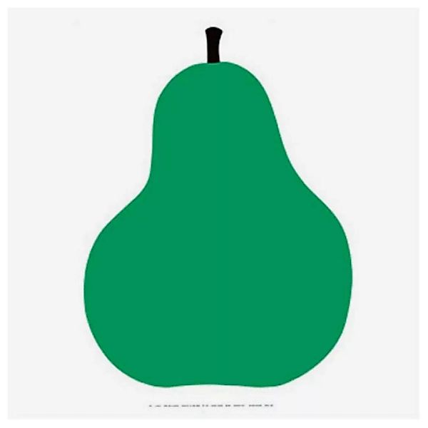 Danese - Due, La Pera Siebdruck Kunstdruck - weiß/grün/BxH 112x112cm günstig online kaufen