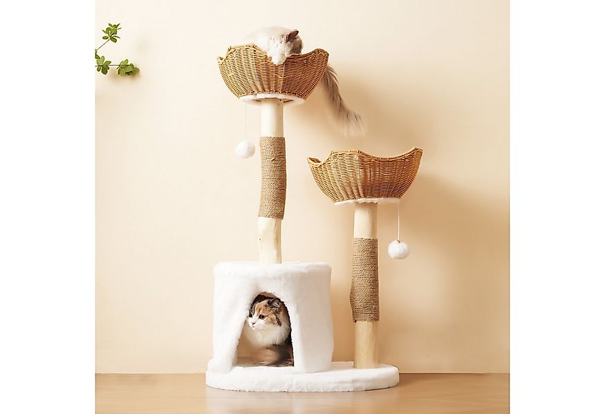 i@home Kratzbaum Katzenbaum aus Massivholz, Katzenkratzbaum für große Katze günstig online kaufen