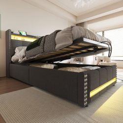 HAUSS SPOLE Polsterbett 90x200cm mit LED-Beleuchtung günstig online kaufen