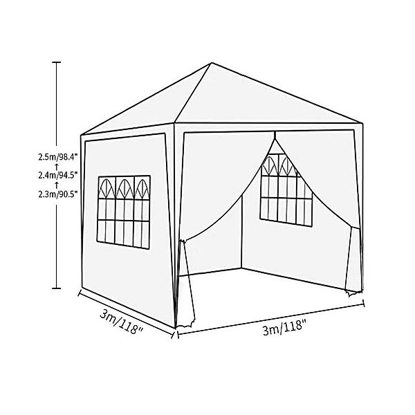 Ofcasa Faltpavillon 3x3m Gartenpavillon, Gartenzelt, Tragbare günstig online kaufen