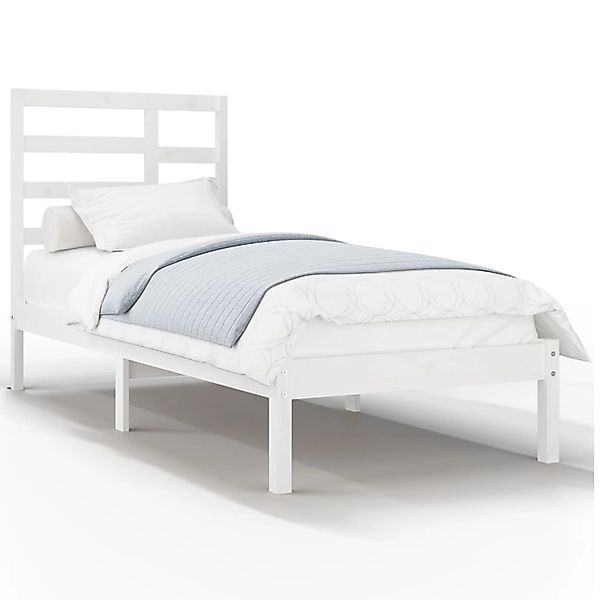 vidaXL Massivholzbett Weiß 90x190 cm 3FT Single1084355 günstig online kaufen