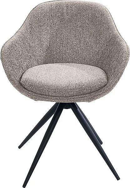 K+W Komfort & Wohnen Drehstuhl "ZOOM" () 4-Fuß Drehstuhl mit Gestell aus Me günstig online kaufen