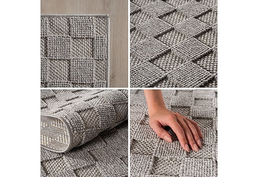 SIMPEX24 Designteppich Einfarbig Boucle Loop, Rechteckig, Höhe: 7 mm, Teppi günstig online kaufen