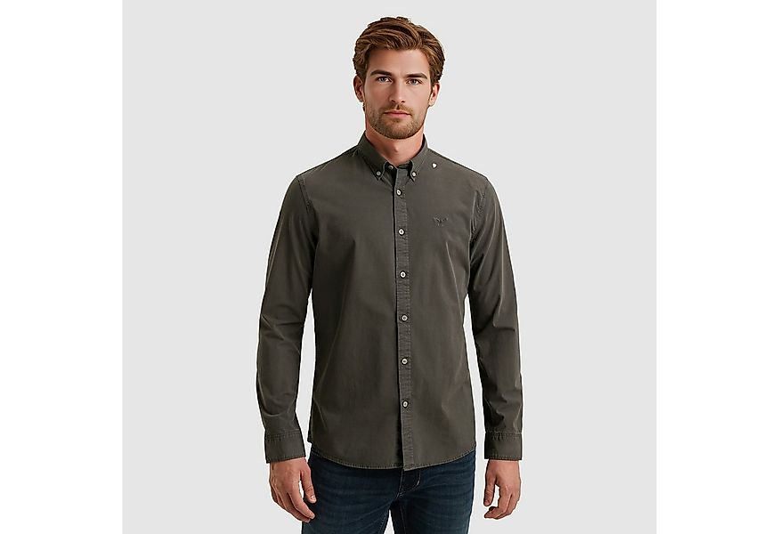 PME LEGEND Langarmhemd mit Logo Stickerei günstig online kaufen