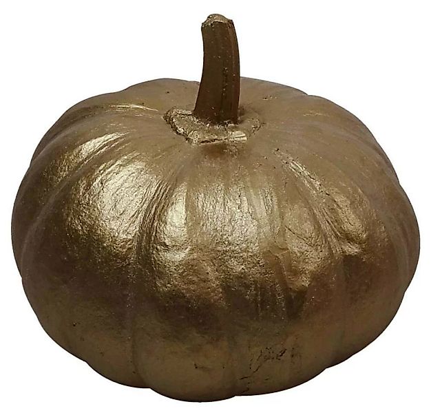 Künstlicher Kürbis Halloween Herbstdeko Gold 15cm günstig online kaufen