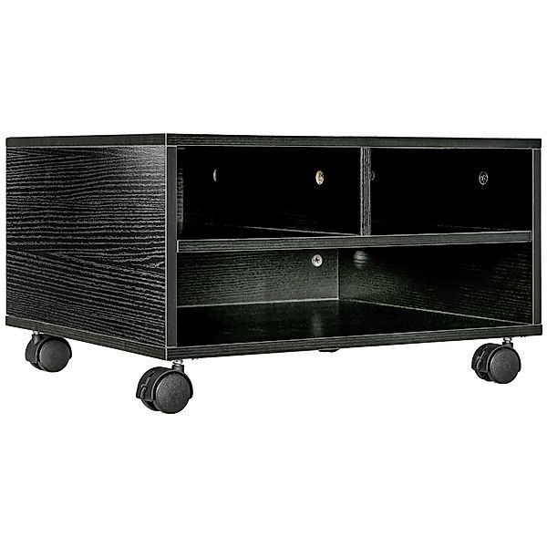 HOMCOM Druckerwagen mit 2 Regalen, Büromöbel und Bürostudio aus Holz mit Ro günstig online kaufen