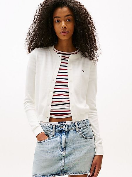 Tommy Jeans Strickjacke TJW ESSENTIAL CREW NECK CARDIGAN günstig online kaufen