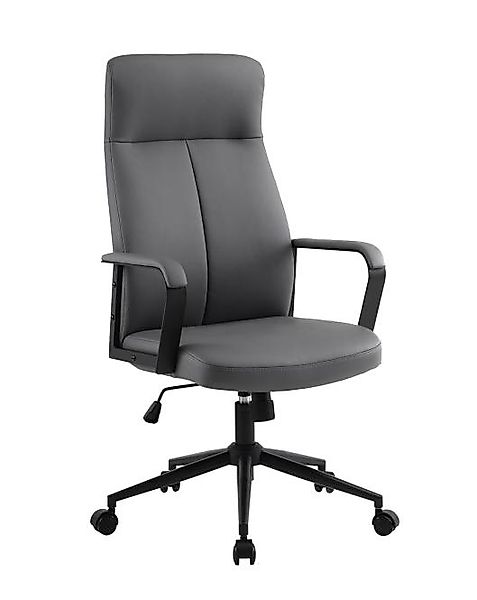 Chefsessel höhenverstellbar CONRAD von Duo Collection Kunstleder Dunkelgrau günstig online kaufen