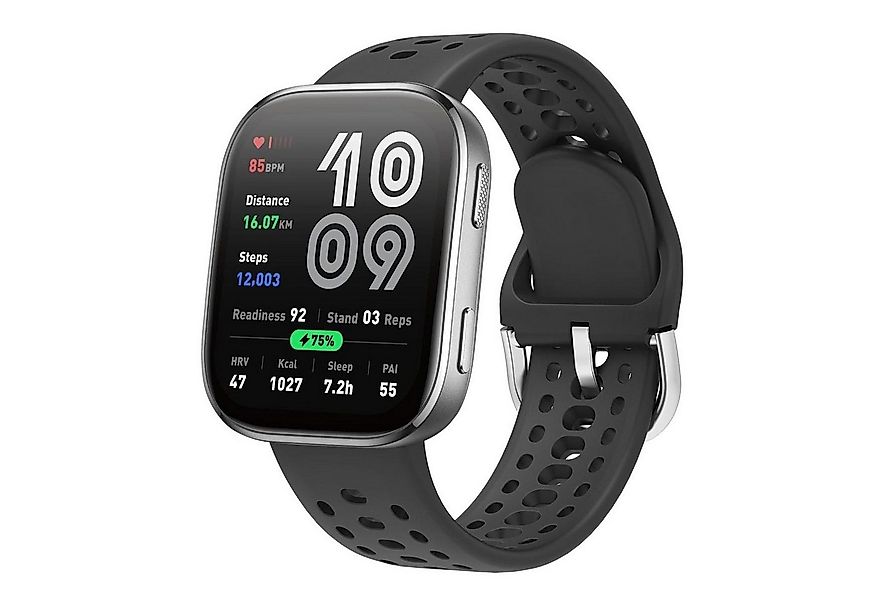 Wigento Smartwatch-Armband Für Amazfit Bip 6 Silikon Design Ersatz Smart Wa günstig online kaufen