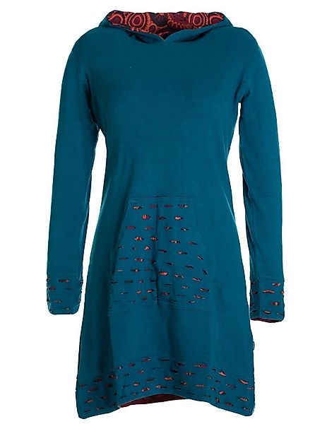 Vishes Midikleid Langarm-Shirtkleid Hoodie-Kleid mit Kapuze günstig online kaufen