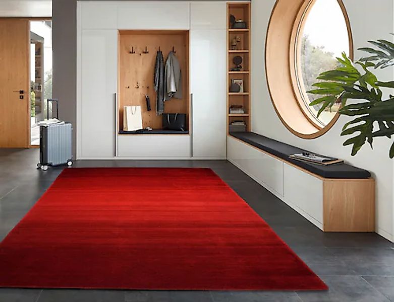 OTTO home Wollteppich »Violetta« rechteckig 14 mm Höhe reine Wolle, handgew günstig online kaufen