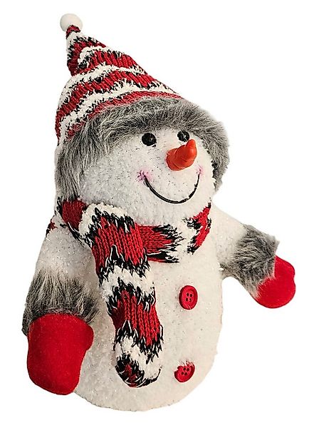 Meinposten Schneemann mit warmweiß LED Beleuchtung Schal & Mütze rot Weihna günstig online kaufen