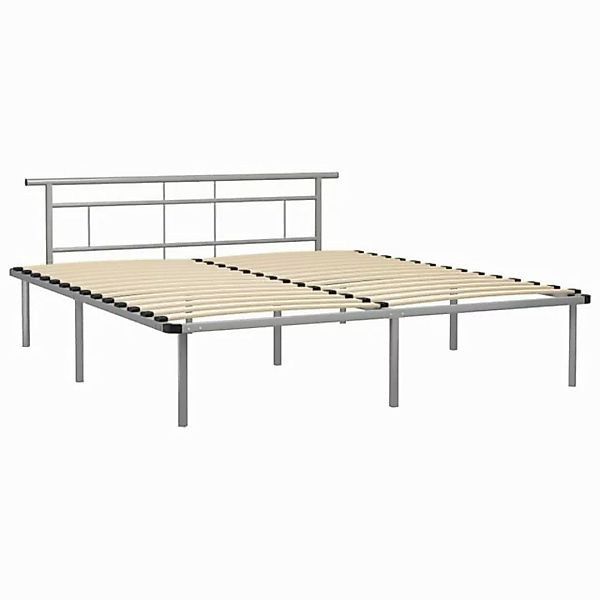 vidaXL Bettgestell Bettgestell Grau Metall 200x200 cm Doppelbett Bett Bettr günstig online kaufen