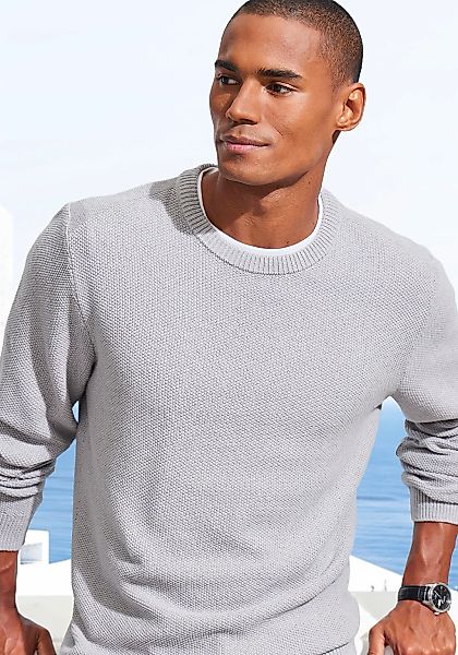 John Devin Strickpullover Pullover in modischer Strickstruktur günstig online kaufen