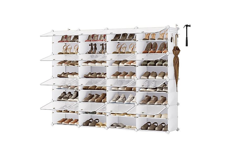 SONGMICS Schuhregal Schuhregal, Schuhschrank, 4/6/8/10/12/16 Fächern mit Tü günstig online kaufen