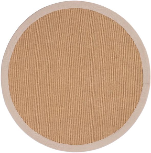 carpetfine Sisalteppich "Sisal" rund 5 mm Höhe mit farbiger Bordüre, Anti-R günstig online kaufen
