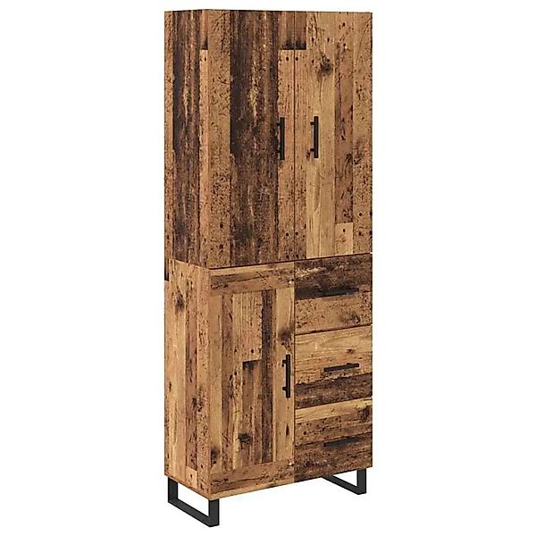 vidaXL Highboard mit Schubladen 2-Tlg Altholz Engineered Wood und Glas 3415 günstig online kaufen