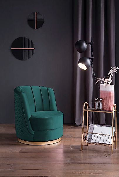 SalesFever Drehsessel "Komfortabler Drehsessel mit Stil" 360 Drehfunktion günstig online kaufen