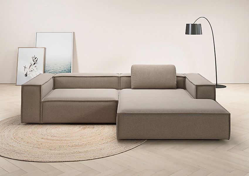 Home affaire Ecksofa "Watertown, modernes XXL L-Form, 306 cm breit" Großzüg günstig online kaufen