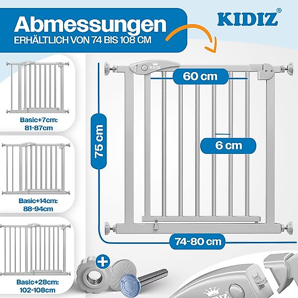 KIDIZ Türschutzgitter, Türschutzgitter Absperrgitter Treppengitter Kindergi günstig online kaufen