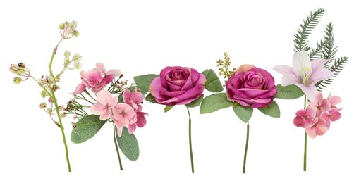 I.GE.A. Kunstblume "Kunstblumen-Strauß Rosen Lilien Hortensie" Blumenstrauß günstig online kaufen