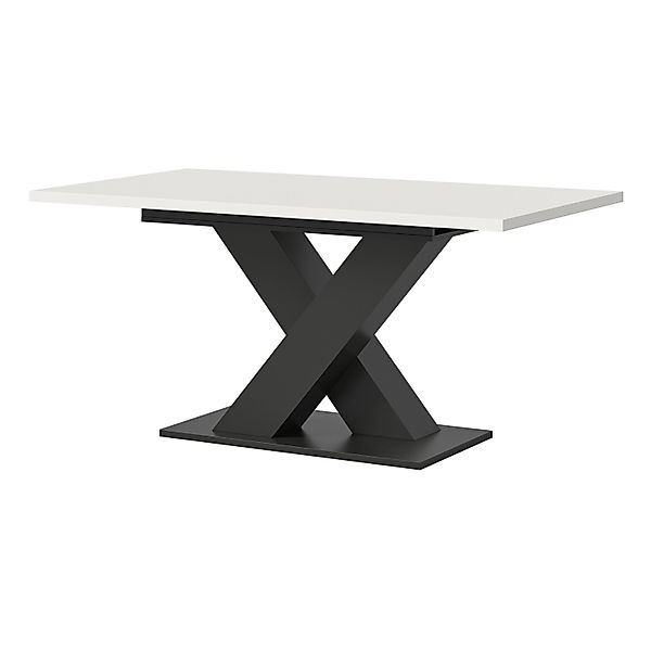 Inn.Furn Esstisch Weiß und Grau Küchentisch 150 - 190 cm Ausziehbar Home-X günstig online kaufen