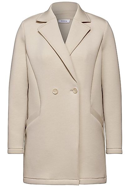 CECIL Blusenblazer Scuba Coat desert beige melange günstig online kaufen