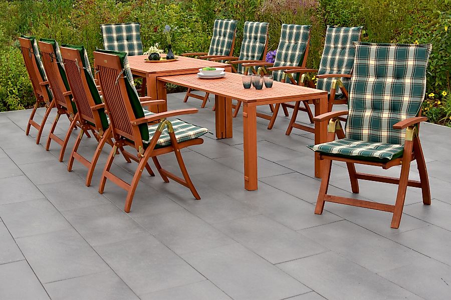 MERXX Garten-Essgruppe "Comodoro", (Set, 21 tlg.), 10 Klappsessel, 5-fach v günstig online kaufen