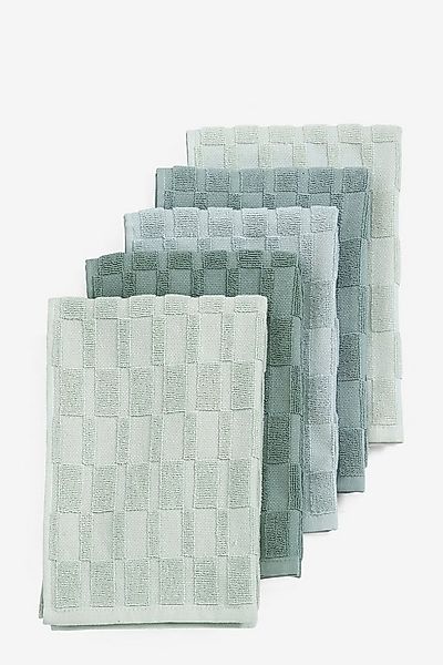 Next Geschirrtuch 5er-Set Frottee-Geschirrtücher aus 100 % Baumwolle, (5-tl günstig online kaufen