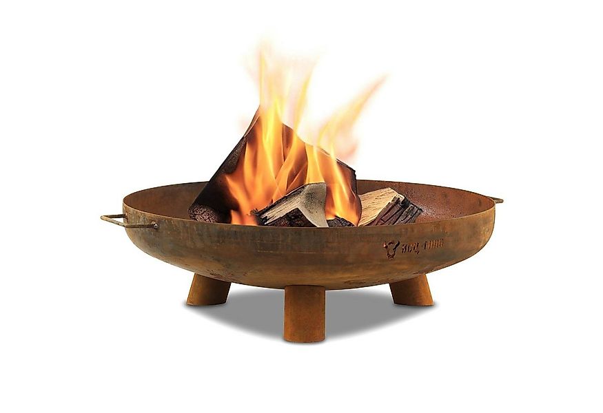 BBQ-Toro Feuerschale Ø 70 cm, Rostoptik, Outdoor Dreibein Feuerstelle für G günstig online kaufen