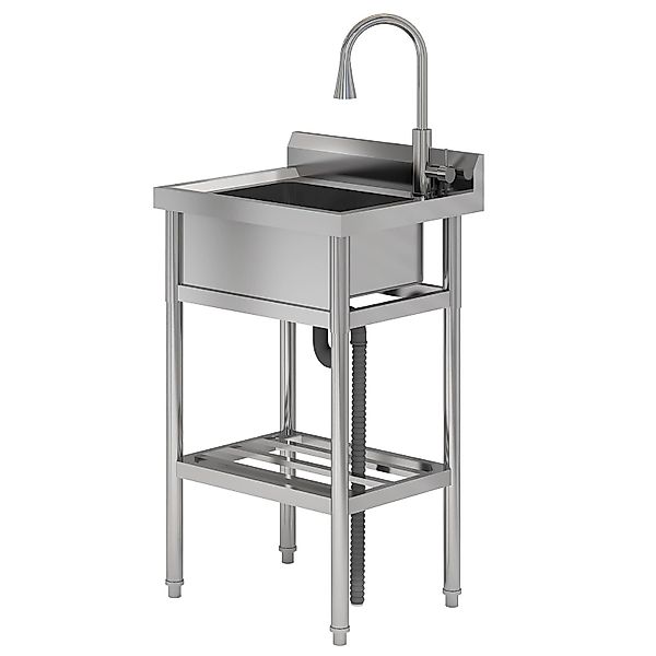 GarveeMore Waschbecken Edelstahl Utility Waschbecken Freistehende günstig online kaufen