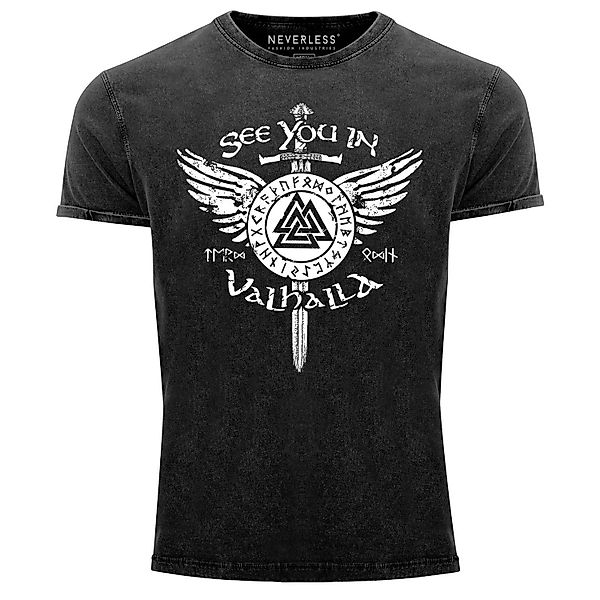 Neverless Print-Shirt Herren Vintage Shirt See günstig online kaufen