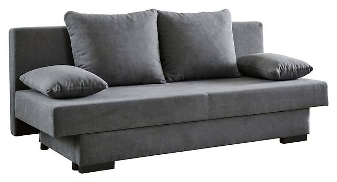 Sun Garden Schlafsofa GRONINGEN, Grau, Webstoff, Ausziehbar, Bettkasten, mi günstig online kaufen