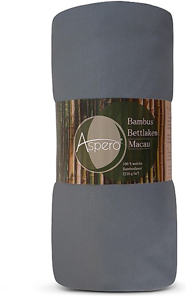 Aspero Bettlaken 2 x Bambus Spannbettlaken Macau, Interlock, Gummizug: rund günstig online kaufen